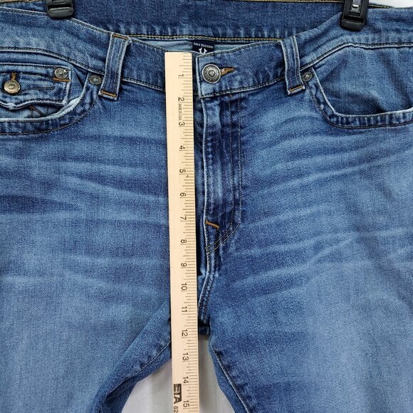 True Religion Ricky Relaxed Straight Denim Jeans Mens Size 42X32 - Picture 4 of 15
